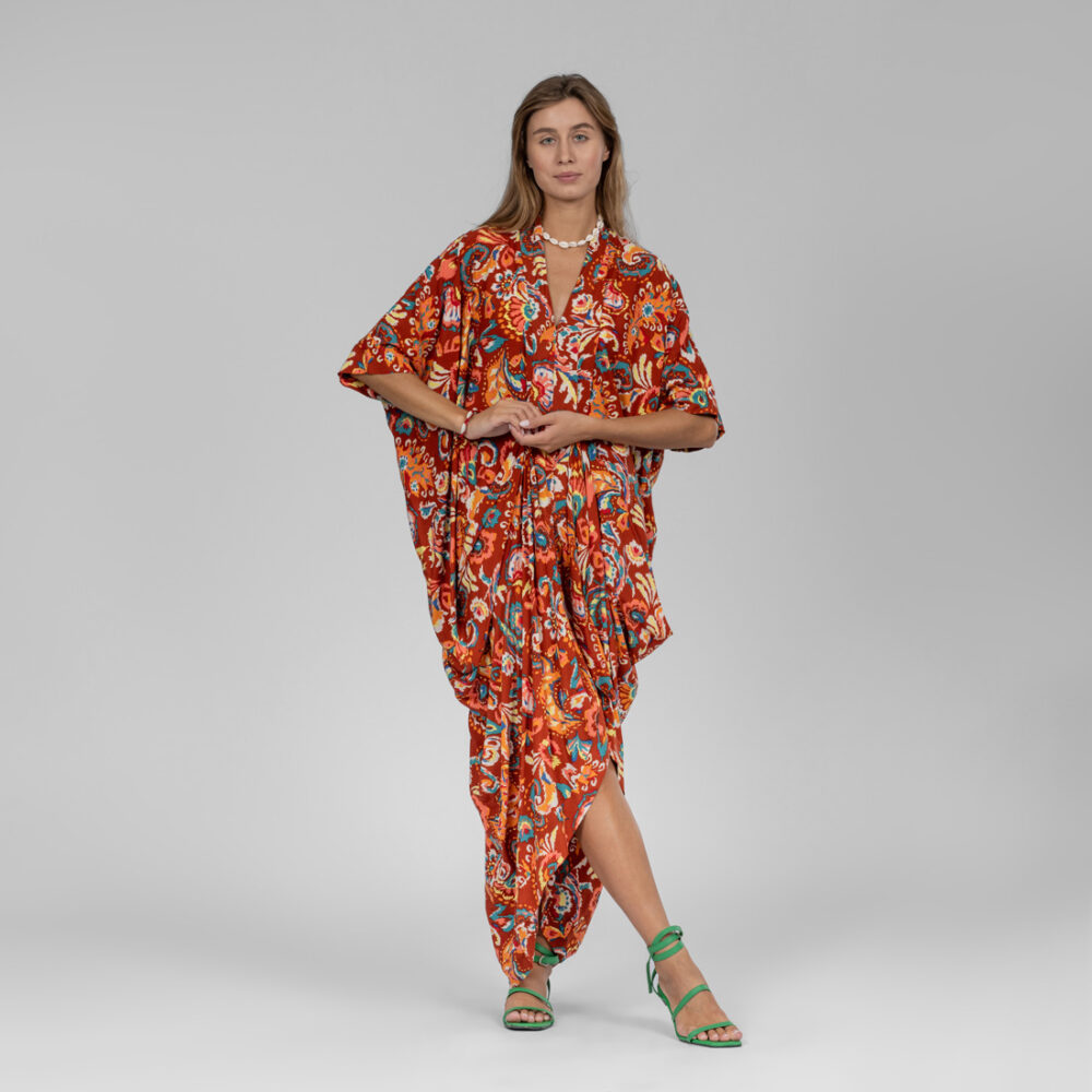 Floral viscose dress
