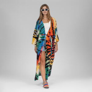 Long colored cardigan